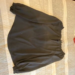 Joe Fresh Black silk like top